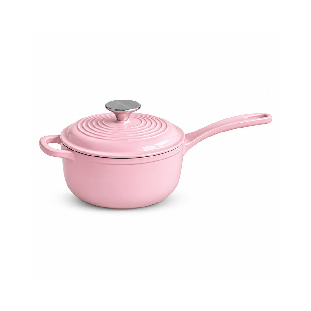 K&Co. Chef Series Cast Iron Saucepan 19cm - PINK